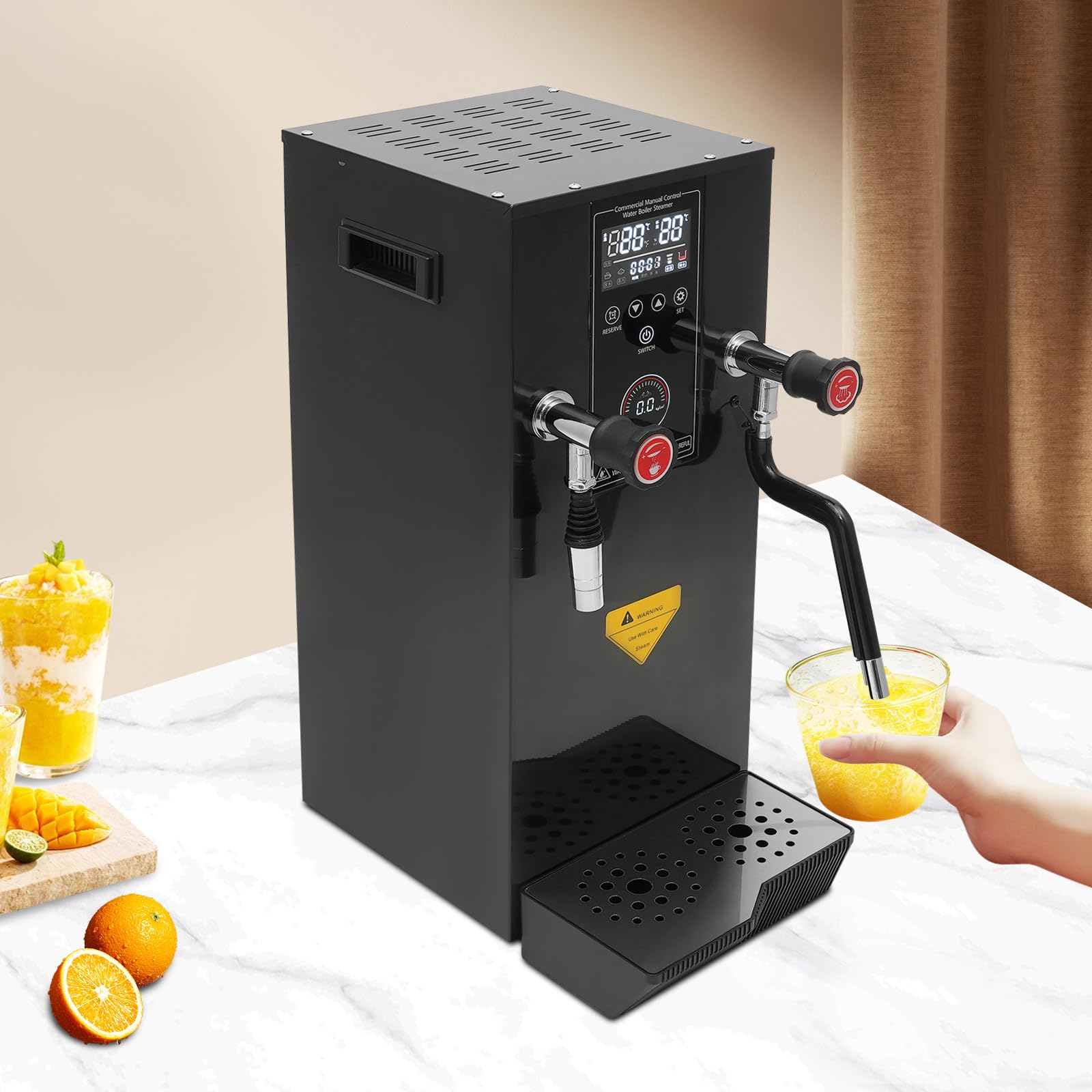 AGULIUM Hot Water Dispenser 3.2Gal Fast Ready Water Boiler Machine Stainless Steel Water Dispenser with Timing Function Commercial Water Dispenser for Boil Water Drinks Tea Milk 3000W