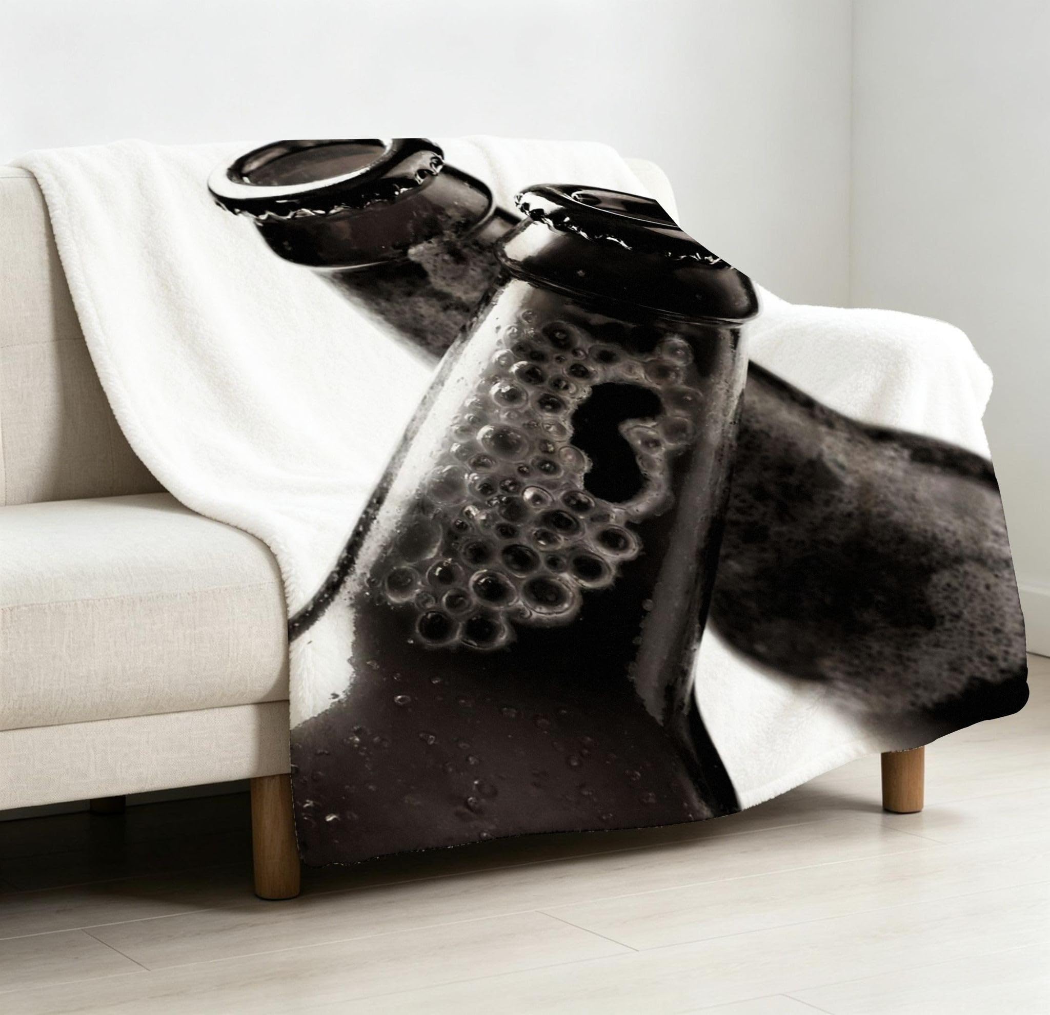Coperta Pile Matrimoniale 240x260 cm Bottiglia Grigia, Coperta XXL Super Morbida Multiuso Come Copriletto o Plaid da Salotto, Calda e Leggera, Protezione dal Freddo, AW7152