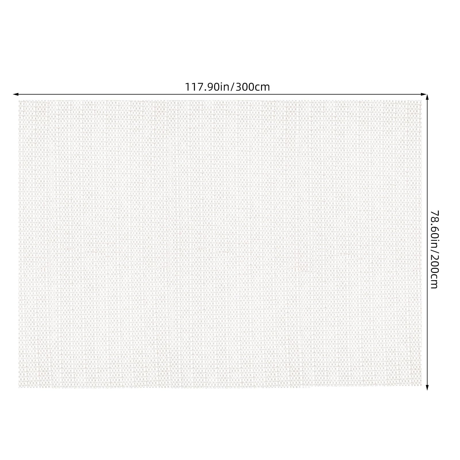 Artibetter Alfombra Antideslizante para Protección de Suelos de PVC Blanco 200x300cm Adecuado para Proteger Suelos de Madera y Evitar Resbalones