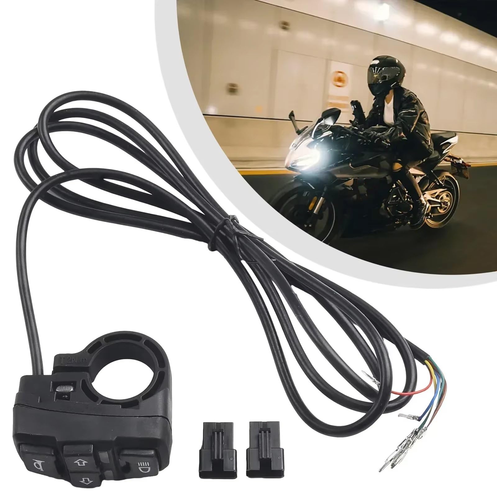 Interruttore Universale Per Manubrio Moto: Comando Impermeabile Per Indicatori Di Direzione, Clacson E Accensione/spegnimento Comando Manubrio
