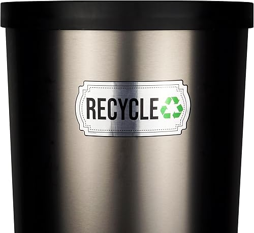 Miniatura 5 de Calcomanías de reciclaje y basura para botes de basura de cocina y contenedores de reciclaje, combo de calcomanías de basura y reciclaje para