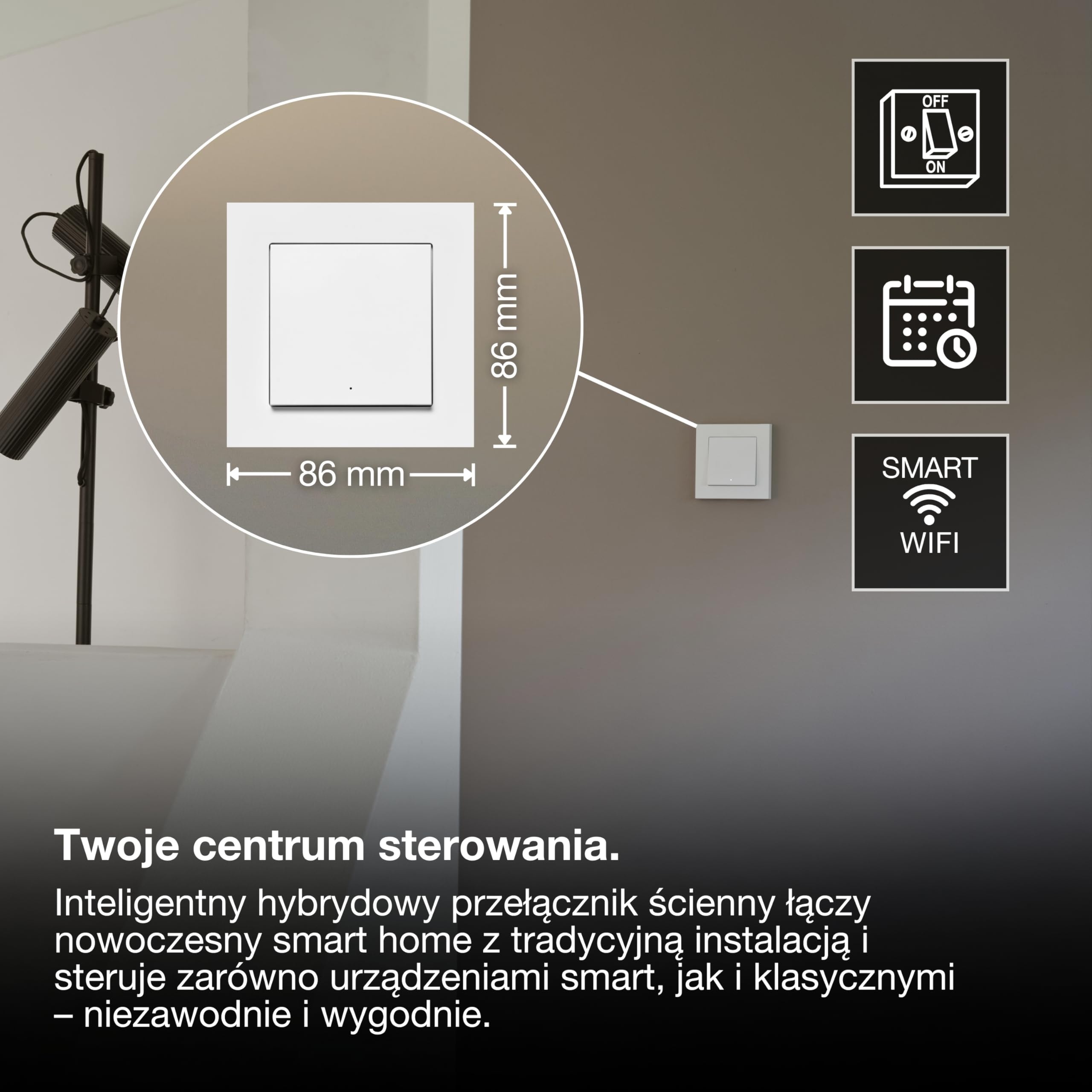 SMART+ WIFI MATTER WALL SWITCH 1 Channel