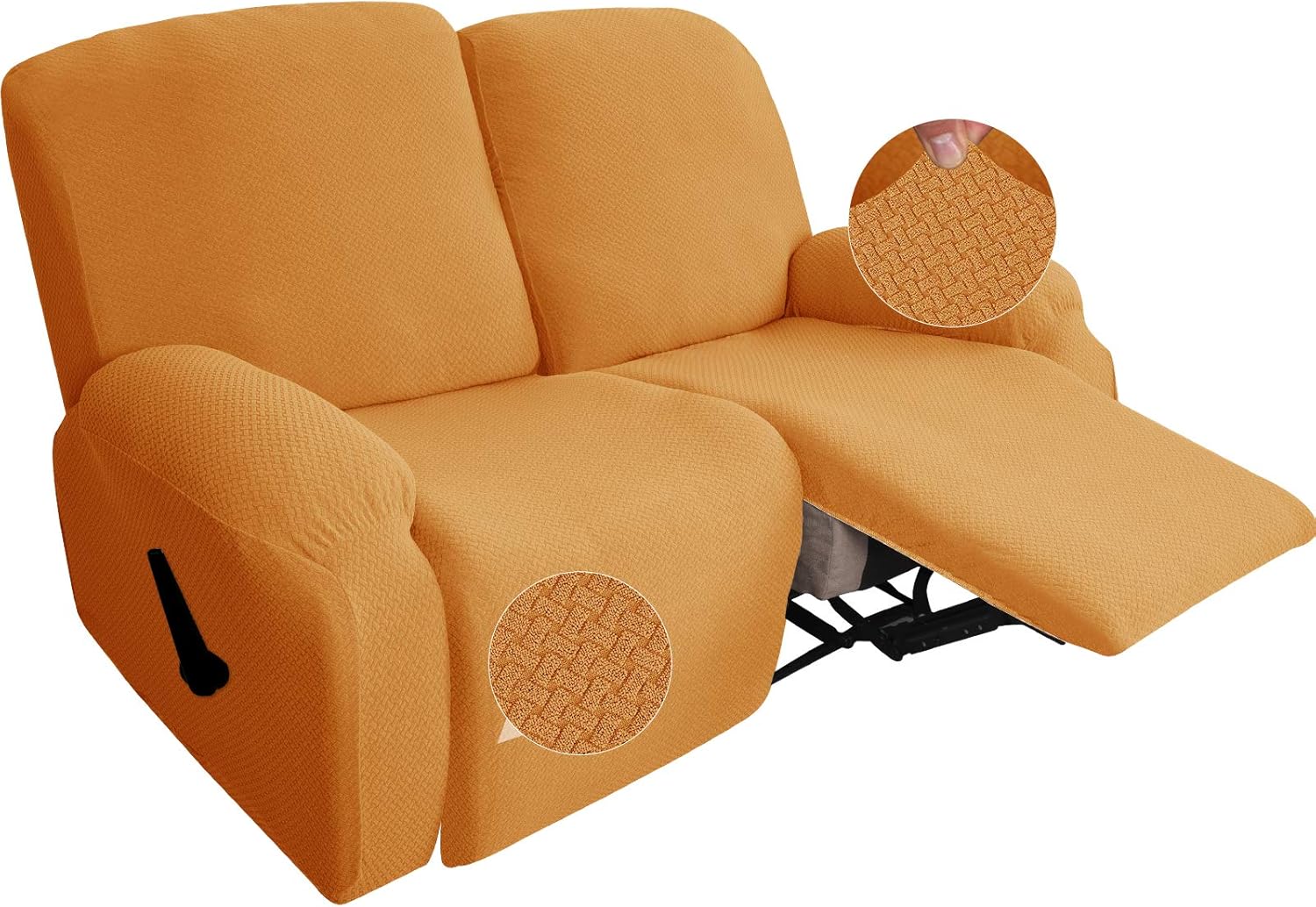 JIVINER 6Piece Loveseat Recliner Slipcover Stretch