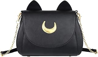 Women Girls Moon Luna Cat Purses Pu Leather Purse Cosplay Messenger Sailor Moon Bag Handbags Shoulder Bags