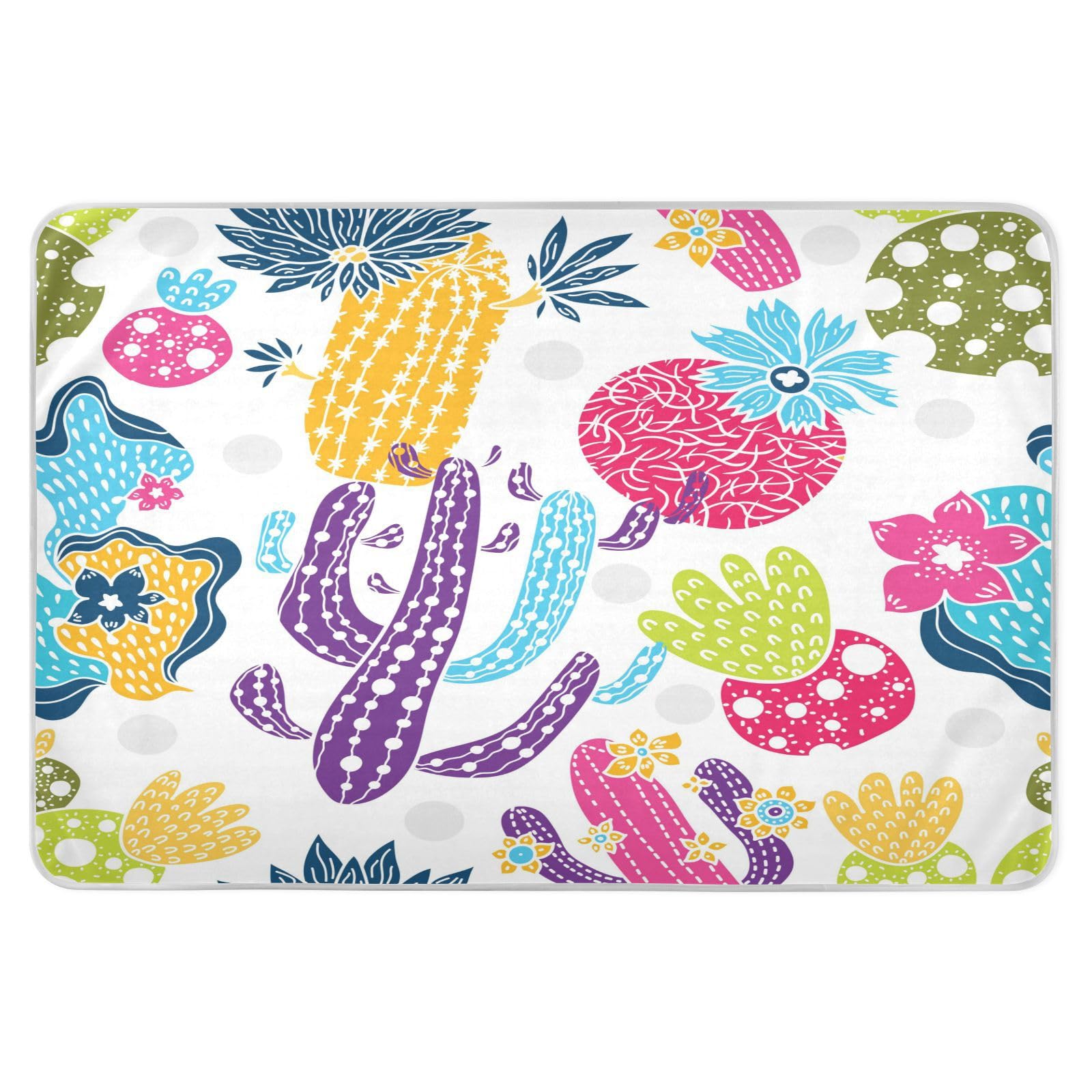 susiyo Cactus Colorful Red Bed Pads for Incontinence Mattress Protector Anti-Slip Waterproof Pads (56