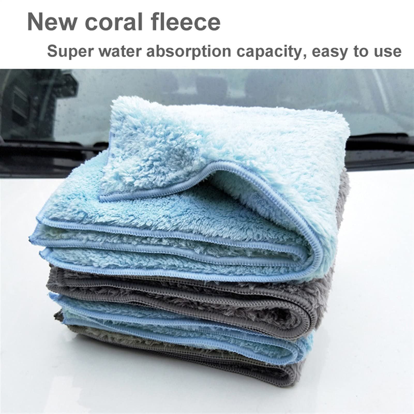Paño de Limpieza de Microfibra Toalla de Secado de Microfibra para Auto Toalla de Microfibra de Cristal Encerado Extra Suave para Lavado de Autos