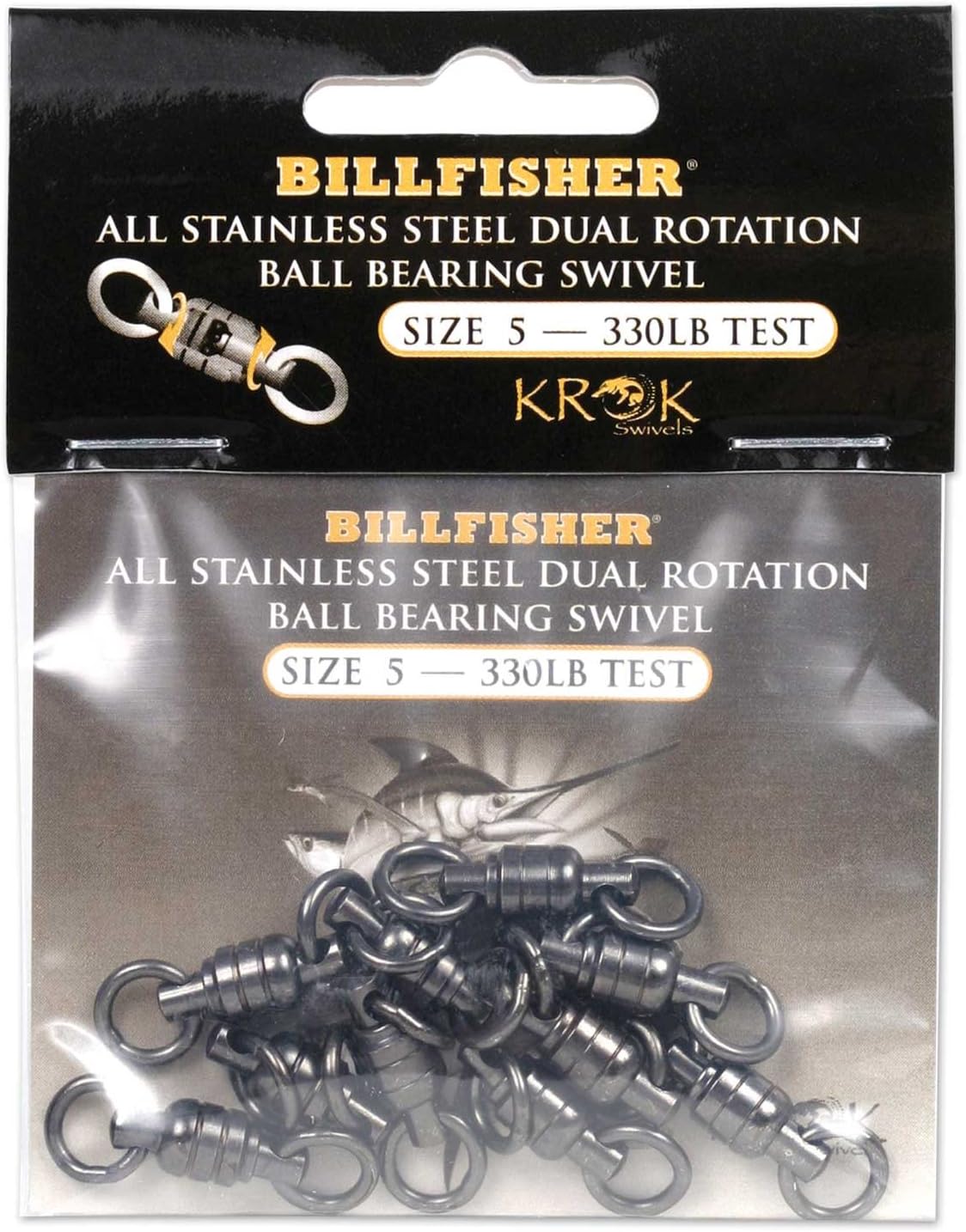 KROK Billfisher KBBS330-10PK Krok BB Fishing Swivels