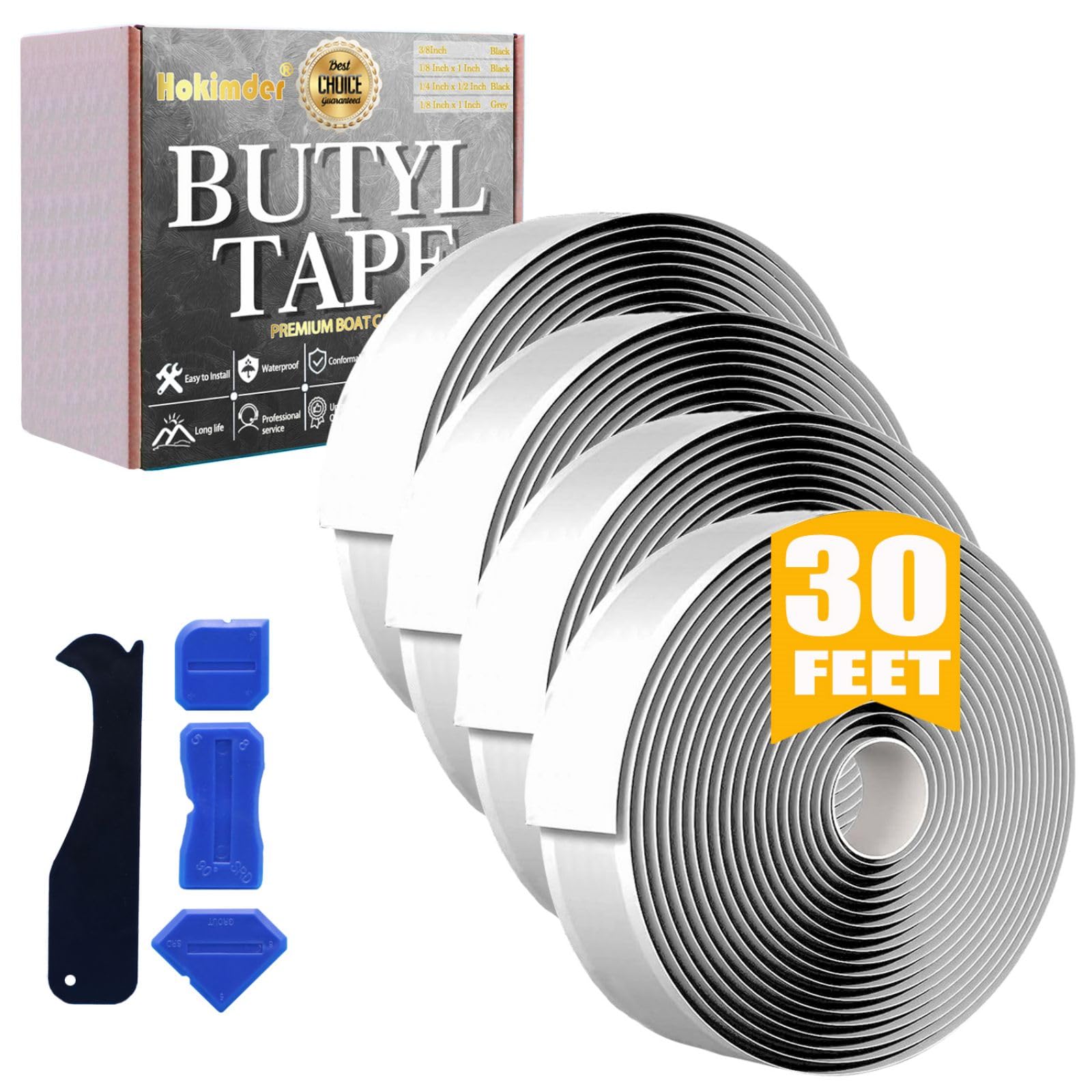 その他 The Truper (Photek) - Volume 1 Rv Butyl Tape Black 1 Inch x 30 Ft, 4 Roll Butyl Sealant