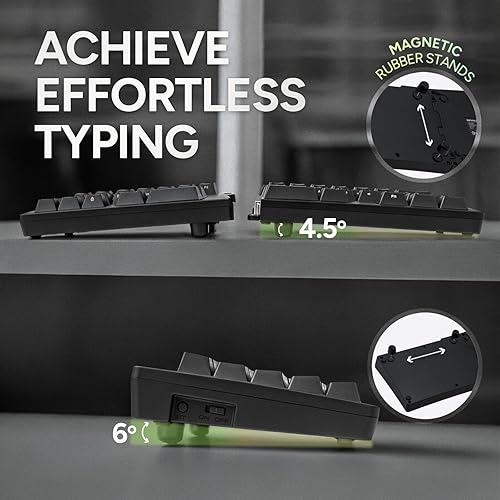 Miniatura 4 de BAROCCOMiSTEL MiSTEL MD600 Alpha BT RGB, teclado dividido, teclado mecánico ergonómico, 60%, tecla de doble disparo PBT (transparente),