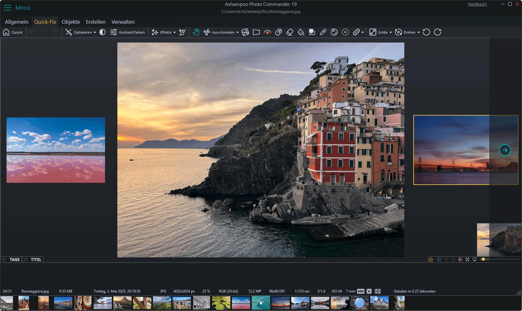 Photo Commander 19 - Bildbearbeitungsprogramm in Deutsch, umfangreiche Funktionen, einfach zu bedienen im Fotobearbeitungsprogramm