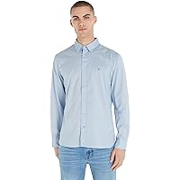 Tommy Hilfiger Camicia Uomo Core Flex Maniche Lunghe, Blu (Calm Blue)