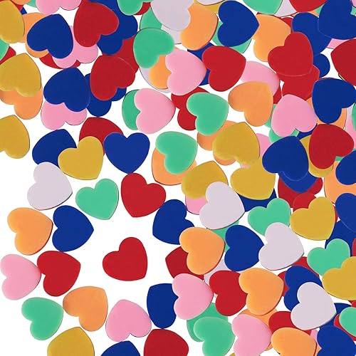 LiQunSweet 100 cabujones con forma de corazón dulce de colores al azar, espaciadores de colores mixtos, sin agujeros, parte trasera plana, sin