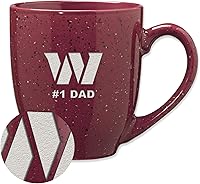 Vista 52 de Rico Industries NFL Football #1 Dad 16 oz Team Color Laser Engraved Ceramic Coffee Mug