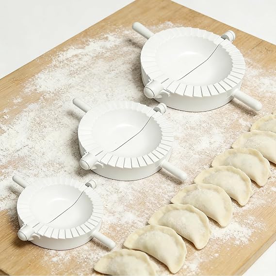 3 Pcs Dumpling Maker Mould, Manual Pastry Press for Ravioli Pierogi Wonton