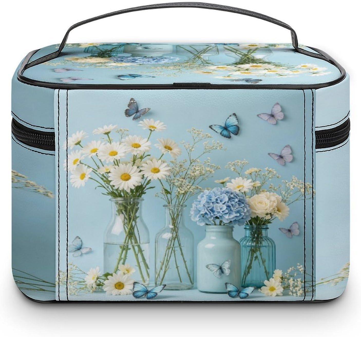 Jar Flower Travel Makeup Bag Cosmetic Bag Toiletry Bags image 3
