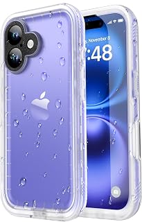SPORTLINK für iPhone 16 wasserdichte Hülle 360 Grad, Matt-transp