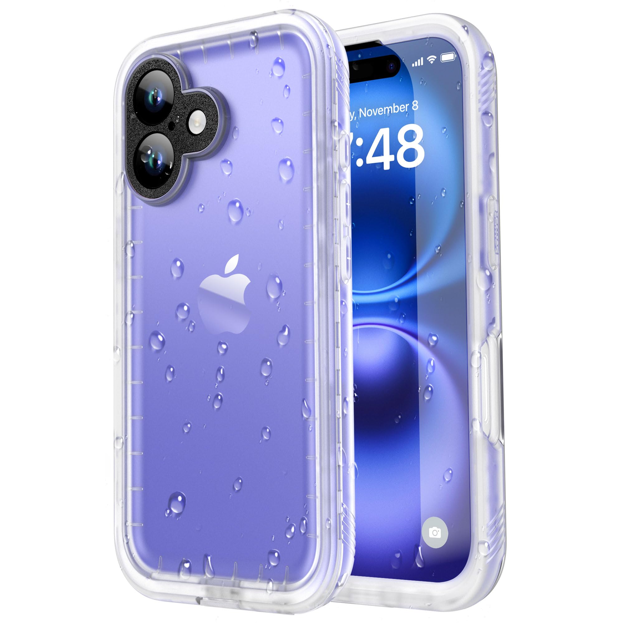 SPORTLINK Waterproof Case for iPhone 16, Shockproof Dustproof Full Body Sealed Heavy Duty Protective, Built-in Screen Protector Rugged Cover for