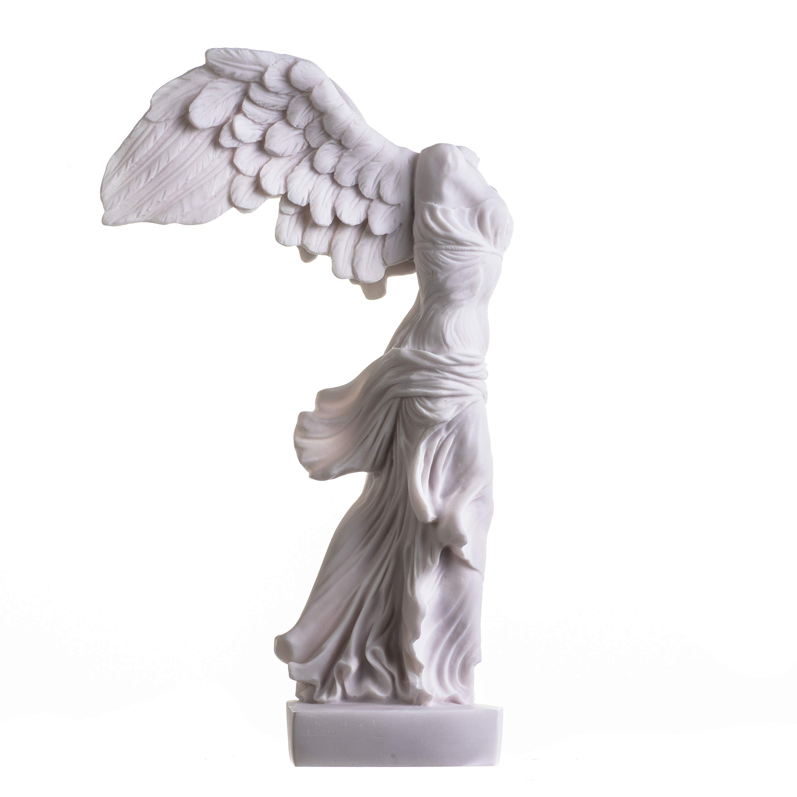 Statua Alata Vittoria di Samotrazia Alabastro Antiche Rovine Museo del Louvre Figura 35 cm