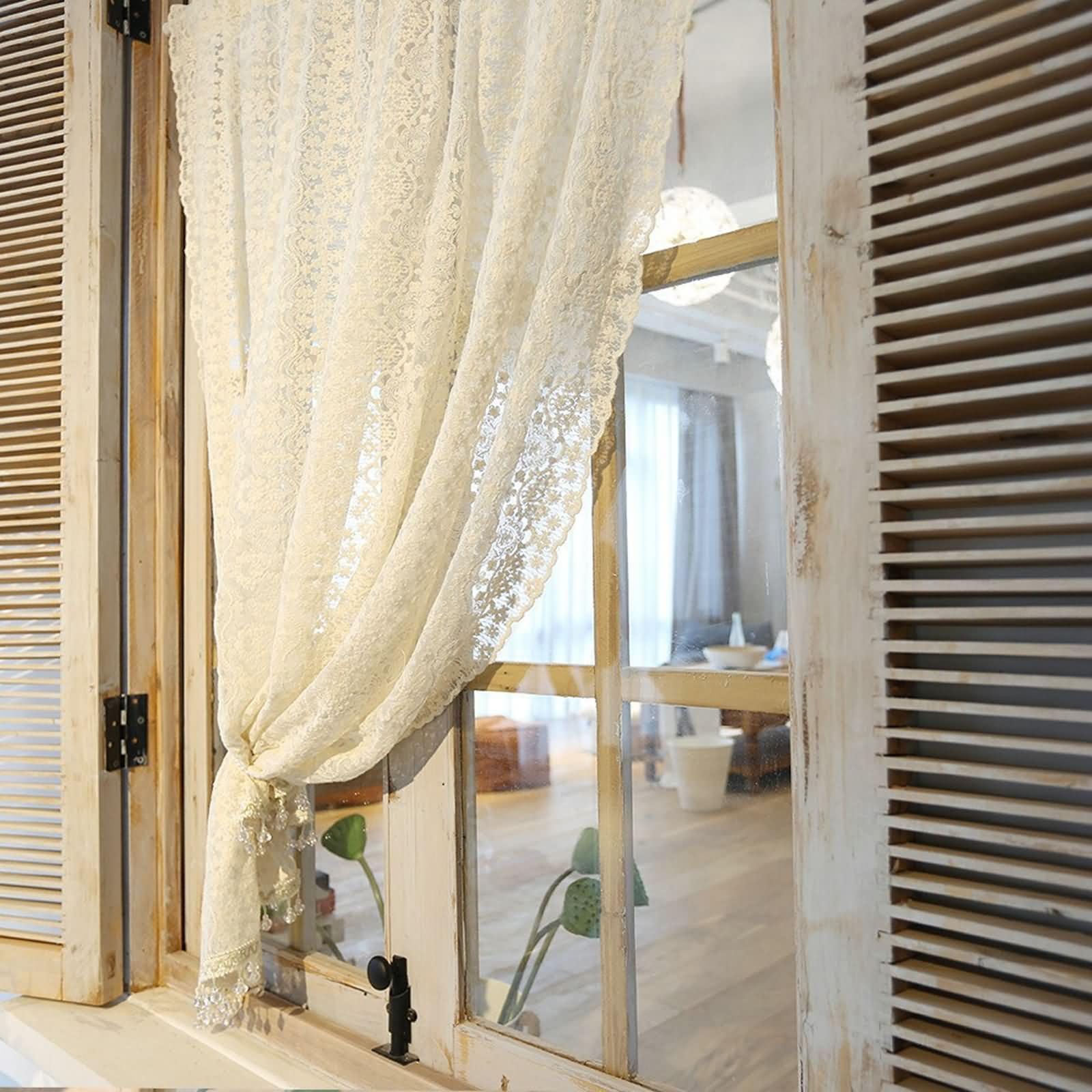 Kurzer Vorhang 1 Stück Fenster,120 cm Breit,Rod Tasche