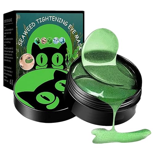 Máscara de ojos de algas marinas, parches debajo de los ojos con colágeno y ácido hialurónico, máscara de ojos tensores de algas marinas,