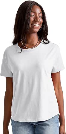 Hanes ComfortBlend Tag-Free Crewneck T-Shirt – Soft Cotton Blend With Double Stitching