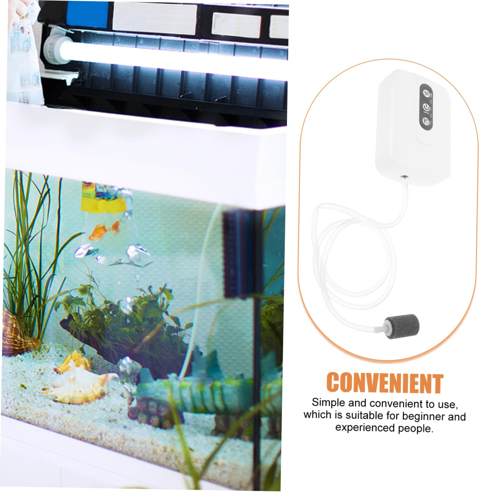 1 Set Aquarium Sauerstoffpumpe Aufschäumer Luftpumpe Aquarium Belüfter Geräuschlos Sauerstoffpumpe Professionelle e Angelgerät Stumm Weißer