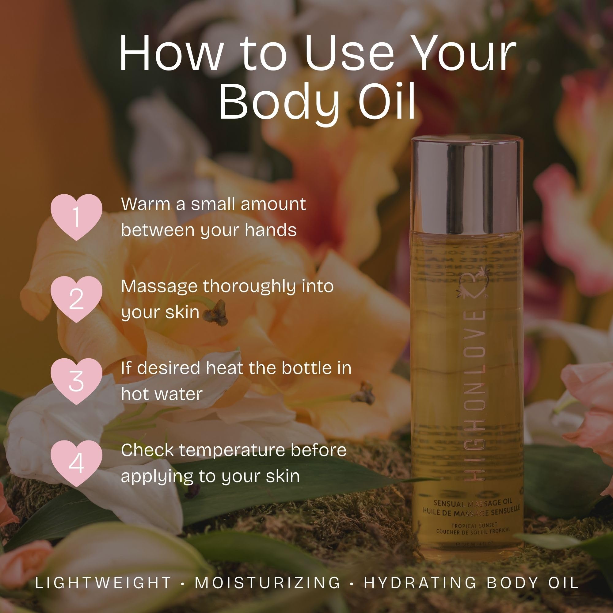 HighOnLove - Sensual Massage Oil Tropical Sunset