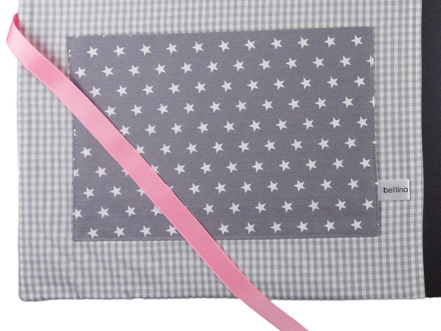 bettina bruder - Sammelmappe DIN A3 - innen 30 Sichthüllen - Kleine Sterne grau weiß rosa