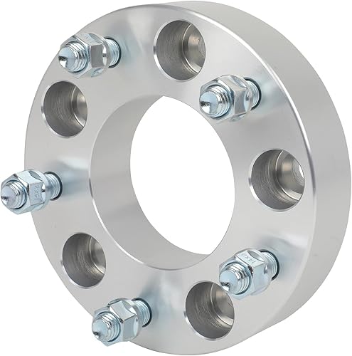 Miniatura 8 de SCITOO 4 adaptadores de rueda de 5 x 135 a 5 x 5.5 pulgadas, orificio de 1.5 pulgadas, pernos de 3.429 in, 14 x 2 5 lengüetas, espaciadores de rueda