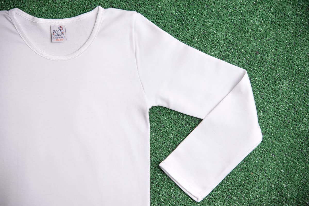 Made in Italy- 3 Maglie Intime per Bambina 100% Caldo Cotone Invernale