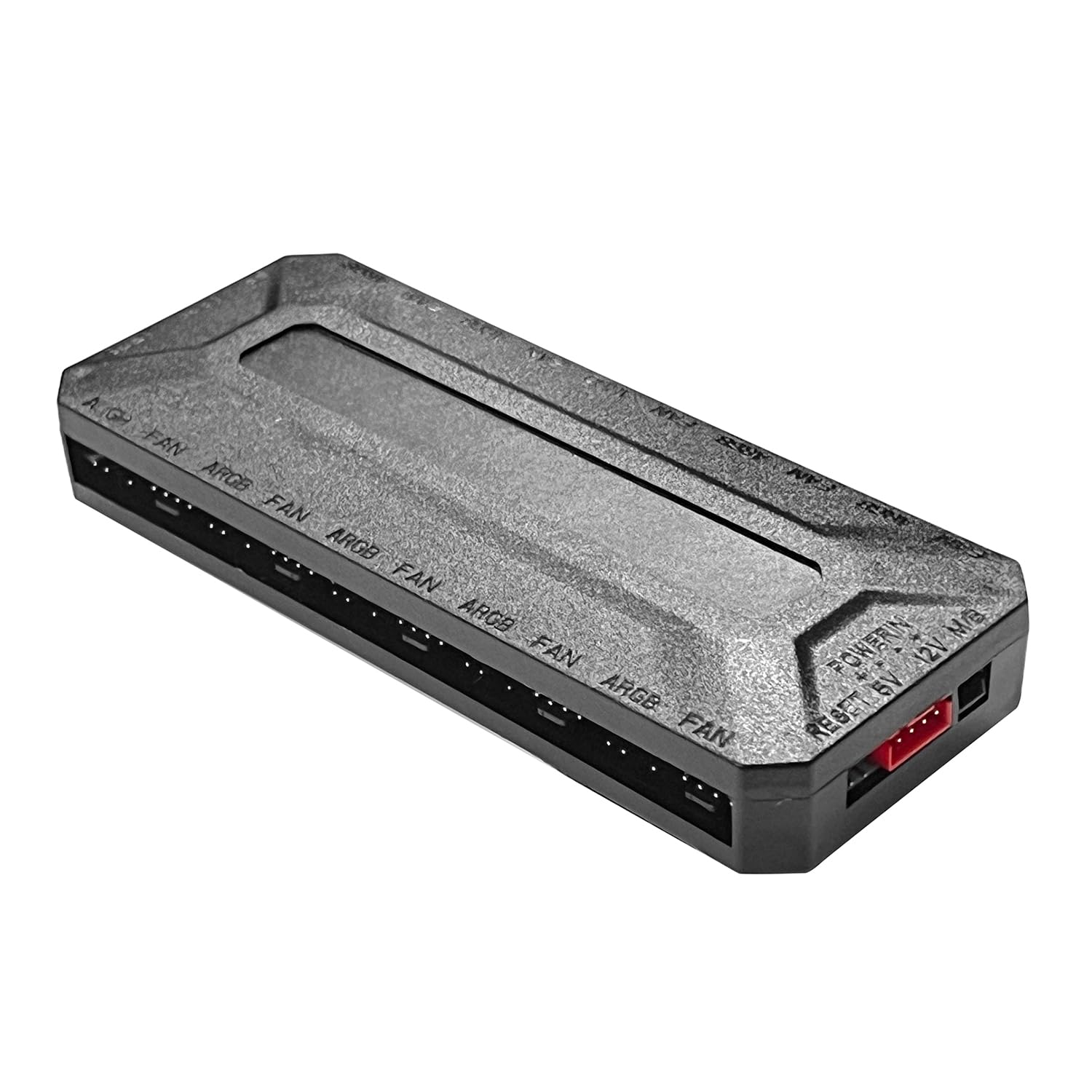 Nfortec ARGB Controller Hub controladora de iluminación para ventiladores y tiras led con control remoto, 10 puertos argb 5v, 10 puertos pwm 12v, compatibilidad con aura sync, msi y rgb fusion