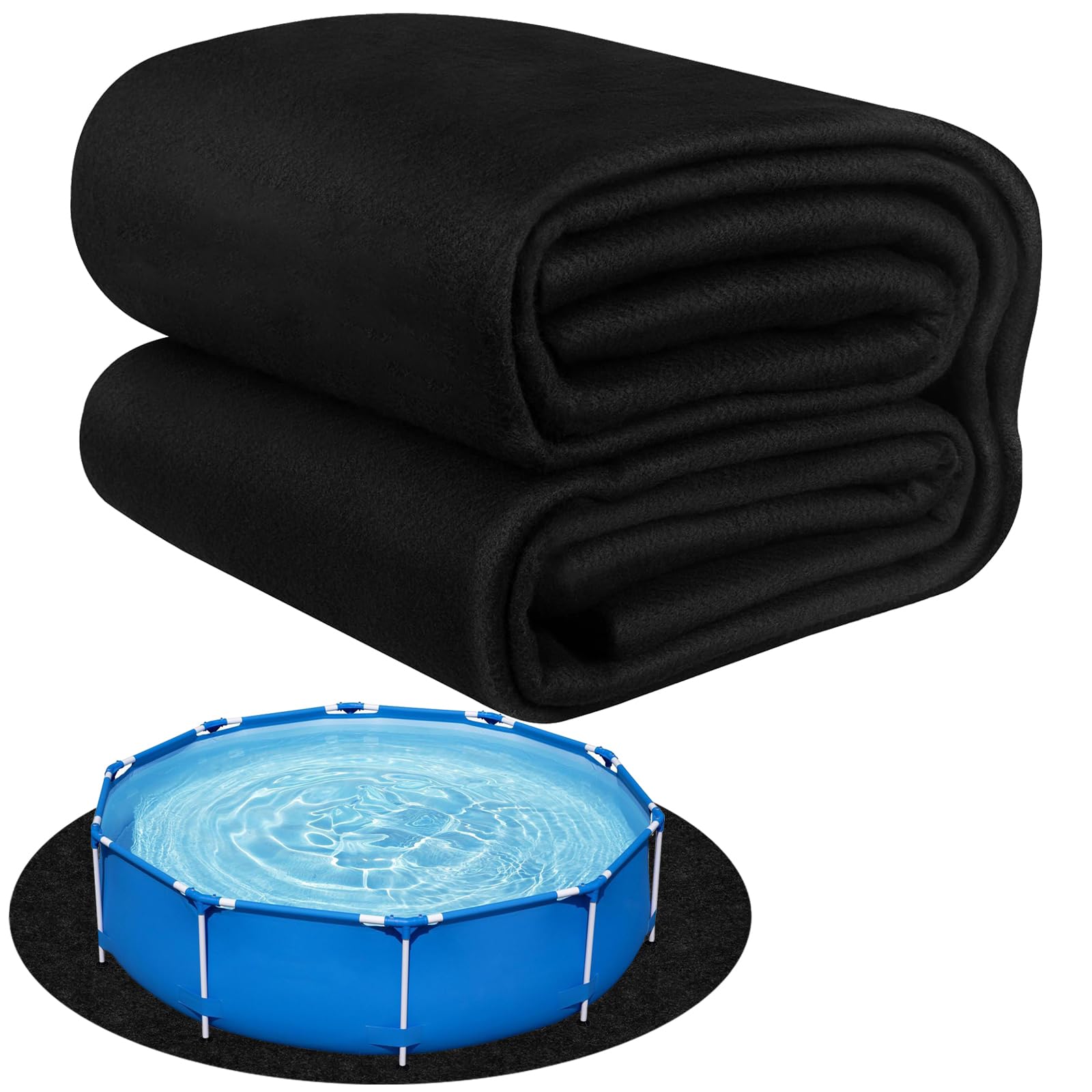 PoolUnterlage Pool Unterlage Rund 400 cm Outdoor, Pool Bodenmatte, Whirlpool Unterlage, Bodenschutzmatte, Whirlpool Matte, Poolfolie Poolmatten Schutzboden
