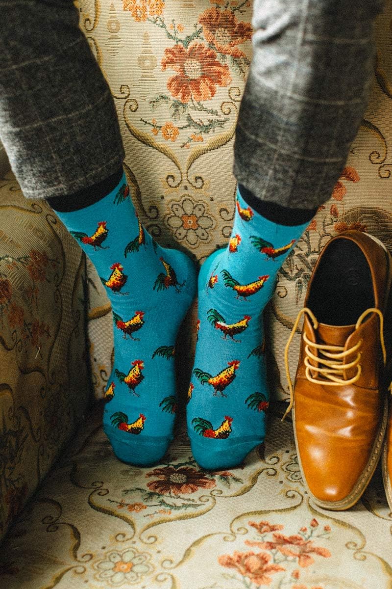 xiaomaizi Men's Funny and Colorful Patterned Dress Socks for Men Fun and Crazy Casual Crew Socks Size 7-13 - Image 3