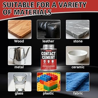 Bondtech Contact Cement Adhesive, Professional Neoprene Contact Adhesive, Strong Bonding for Woodworking, Leather, Repairs and Crafts (4.16 Ounce)