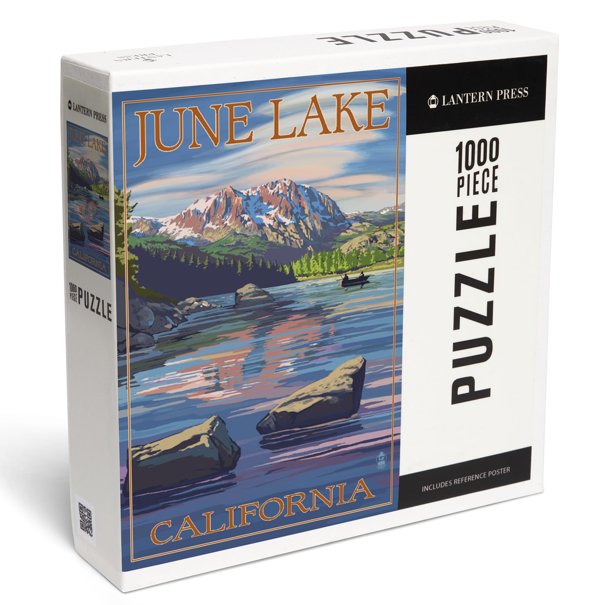 Lantern Press June Lake, California, Scene with Sierra Wave 1000 Piece Jigsaw Puzzle for Adults, Made in USA with Reference Poster