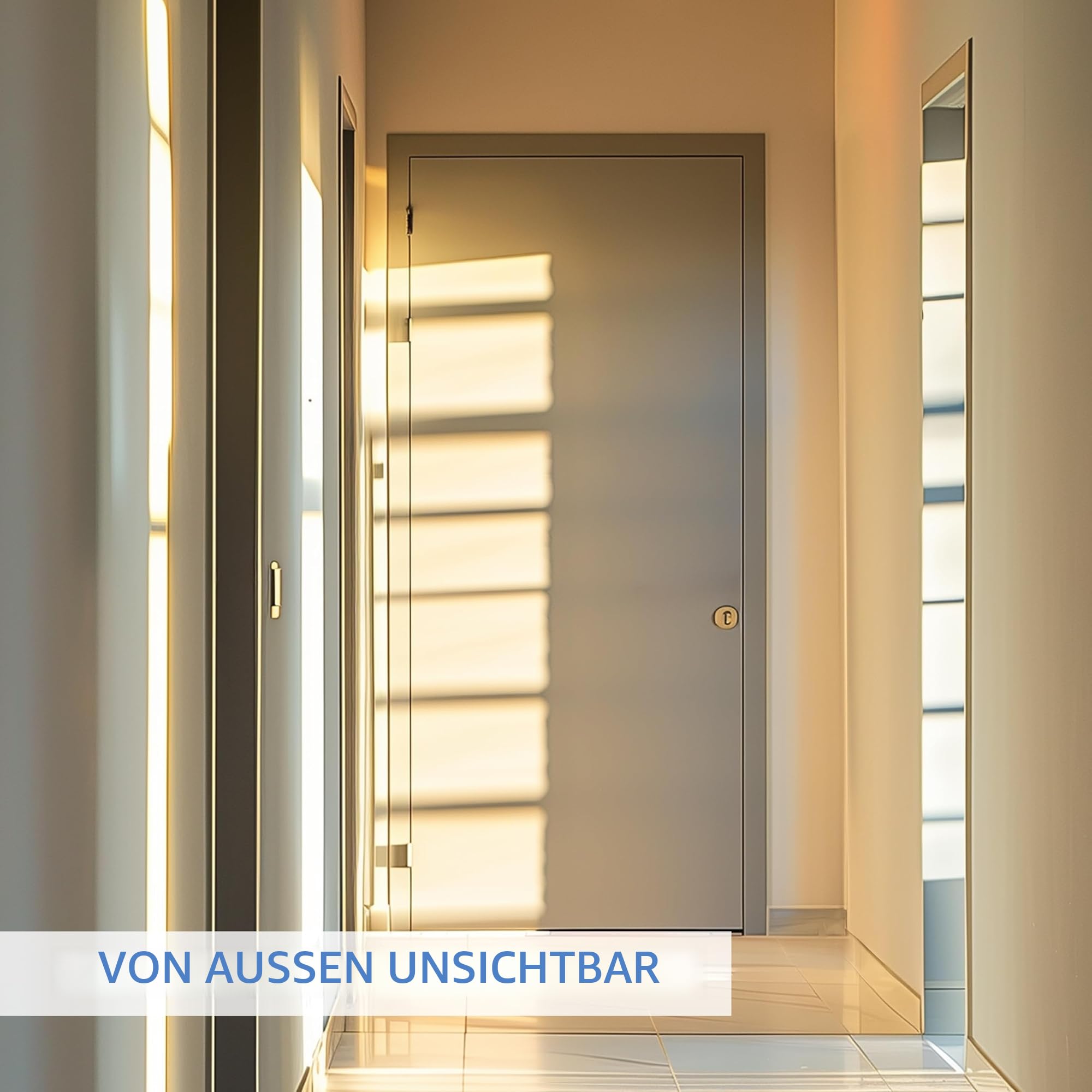 NIVIAN Unsichtbares elektronisches Türschloss mit Fernbedienung – Kabelloses, batteriebetriebenes Sicherheitsschloss mit Doppelmotor, Vandalenschutz & Innen-Touch-Öffnung