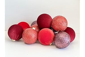 Red Christmas Handmade Velvet Ornaments