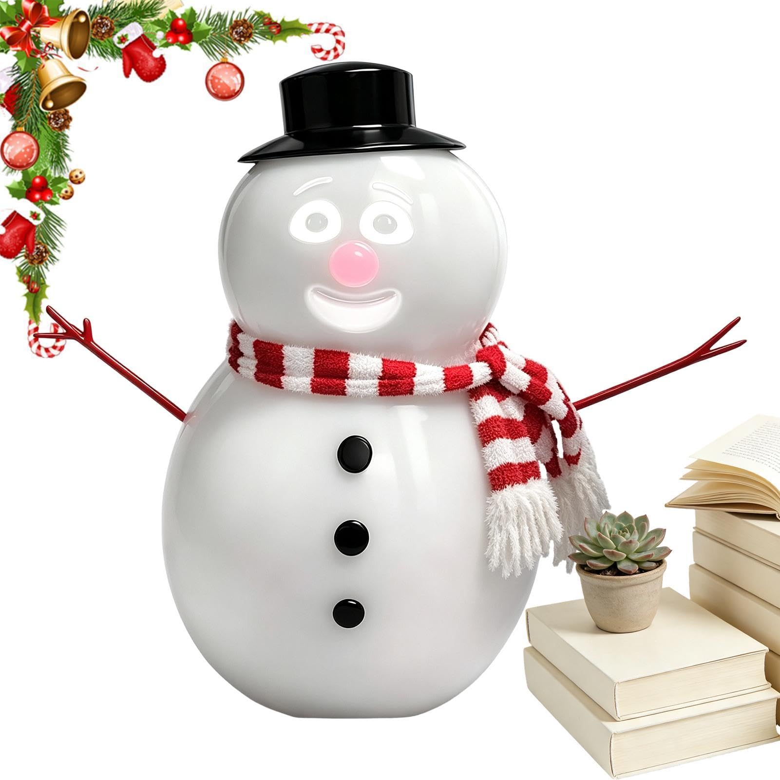 Statuine Pupazzo di Neve Addobbo Casa Animato Occhiolino a Batteria