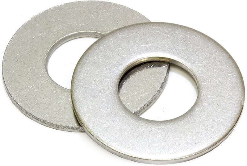 100 Bulk Pack Stainless Steel Flat Washer by Bolt Dropper - Metal Washers for Bolts - 1/4" Inside Diameter, 5/8" Outside Diameter, 0.078" Thickness - Made of 18-8 (304) Stainless Steel
