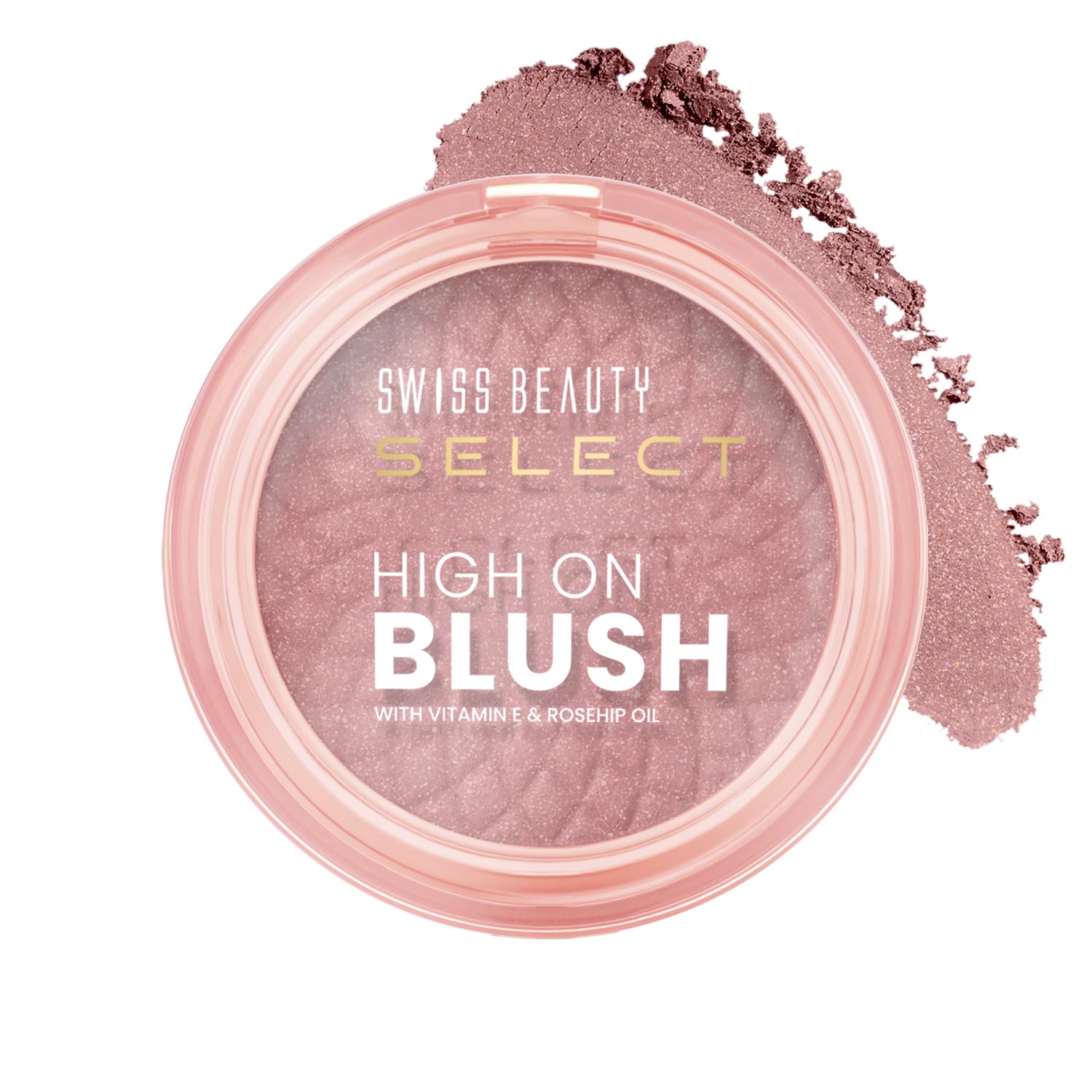 Swiss Beauty Select High on Blush with Natural Matte Finish | Long- Lasting & Non Transferrable stay | Enriched with Vitamin E & Rose oil | Shades- Sweet Pink, 8gm |