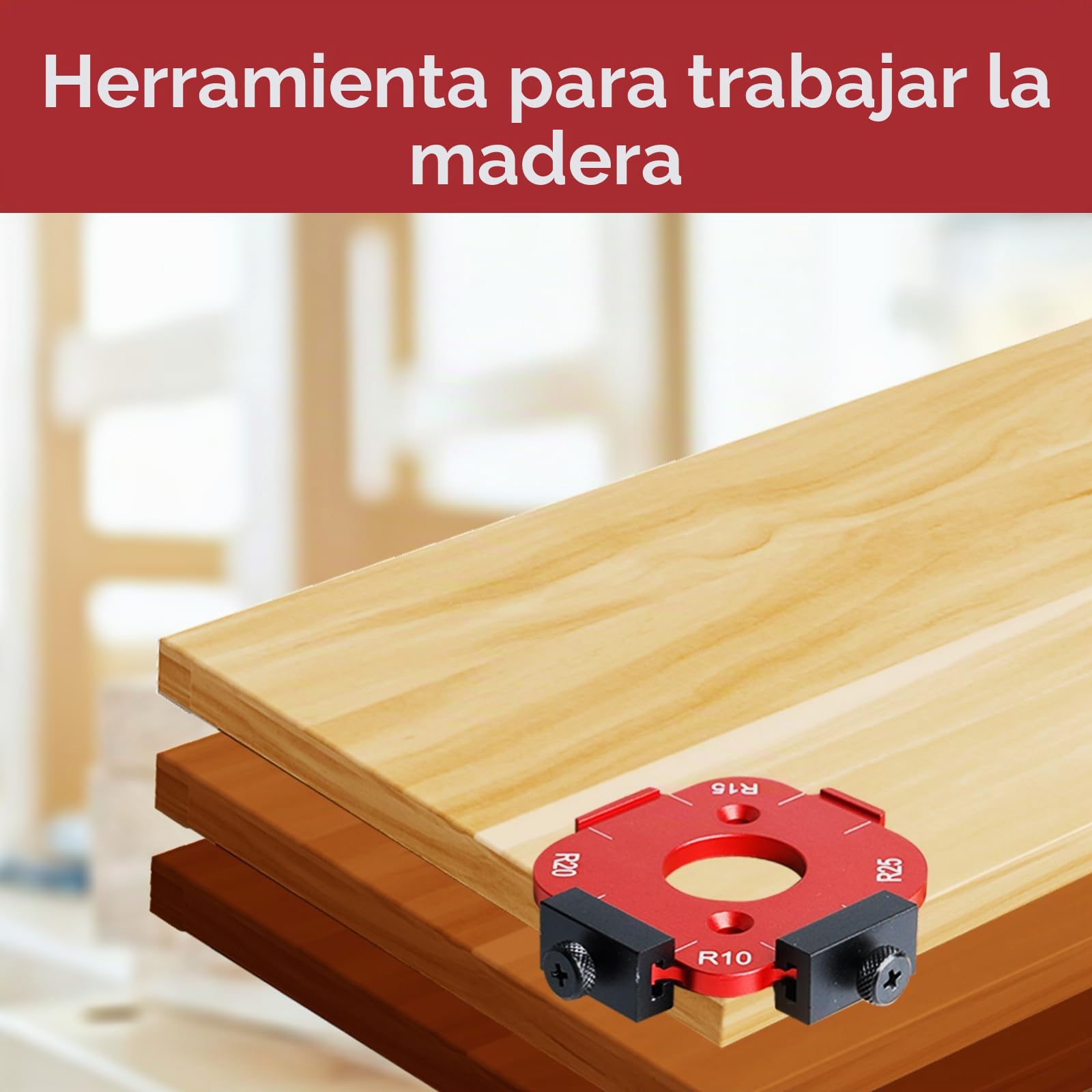 2 Piezas Plantillas de Radio de Esquina R10-R50 para Router, 4 en 1 Router Radio Plantilla Rápida, Router Plantilla Router con Cortador de Ranura para Carpintería DIY