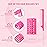 Syhood 12 Pcs Plastic Hair Rollers for Women Large Size Curlers Set Snap Roller Clips with Rat Tail Comb for Long Medium Short Hair Bangs, Salon Hairdressing Styling Tool(2.6 x 1.4 Inch,Pink)