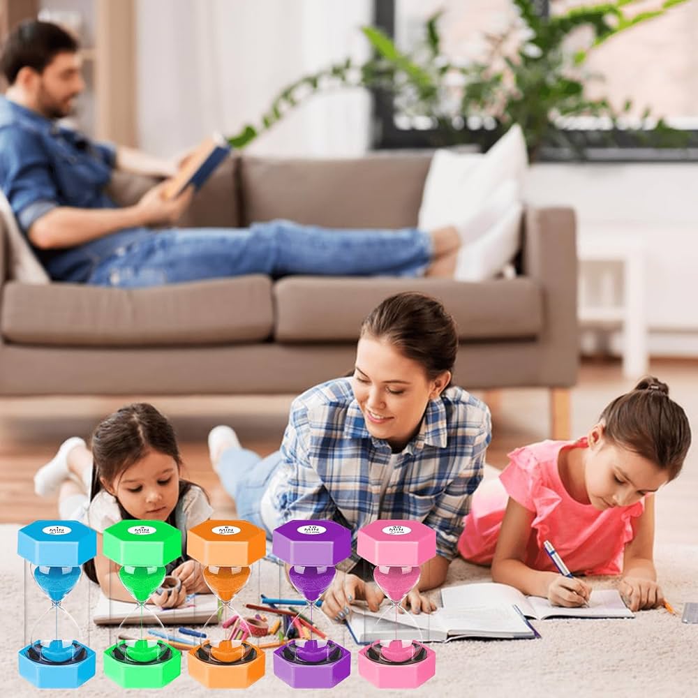 Hand2mind Jumbo Sand Timers, 1, 2, 5, And 10 Minute Set, Ages 3
