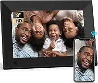 Moldura digital de 10,1 polegadas 32 GB, moldura digital WiFi, moldura eletrônica para tela sensível ao toque HD 1280 x 800, rotação automática, montagem na parede, compartilhe fotos/vídeos