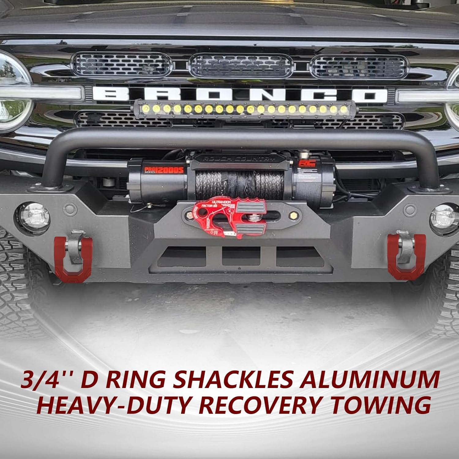 3/4’’ D Ring Shackles Red Aluminum Tow Shackles 70,000 LBS Break Strength 7/8’’ Pin Universal Use with Tow Strap Winch for Off-Road Truck ATV UTV SUV Recovery Towing 2PCS - Image 9