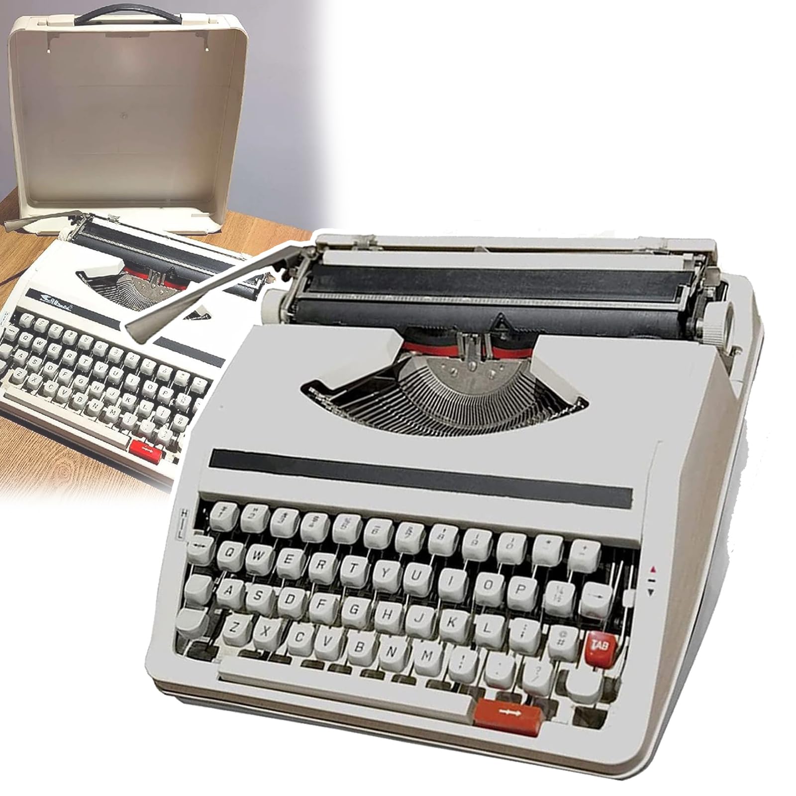 FHRKA Retro Manual Typewriter (Capable of Typing), Traditional Manual Typewriter,lexible Buttons Clear Handwriting,Easy to Use