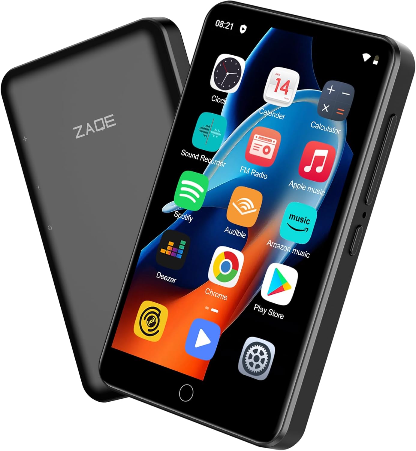 MP3 Player with Bluetooth and WiFi, 144GB MP3 & MP4 Player with Spotify, Android OS, 4″ Touch Screen, FM Radio, Kids Amazon Music, and Google Play Store, M505 Portable Media Player