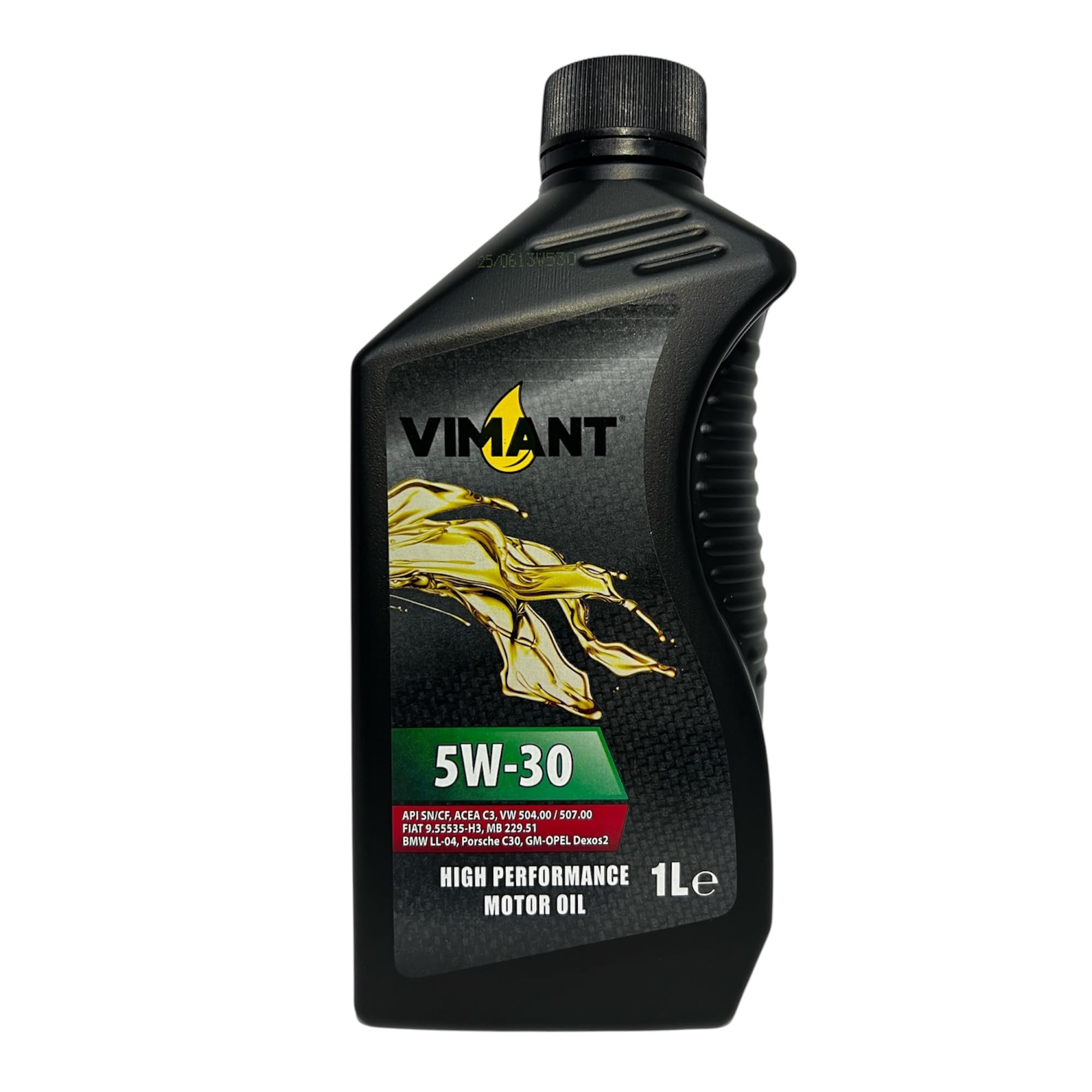 Olio Motore Auto SAE 5W-30, 5 Litri, 5 Flaconi da 1L, 100% Sintetico, API SN/CF, ACEA C3