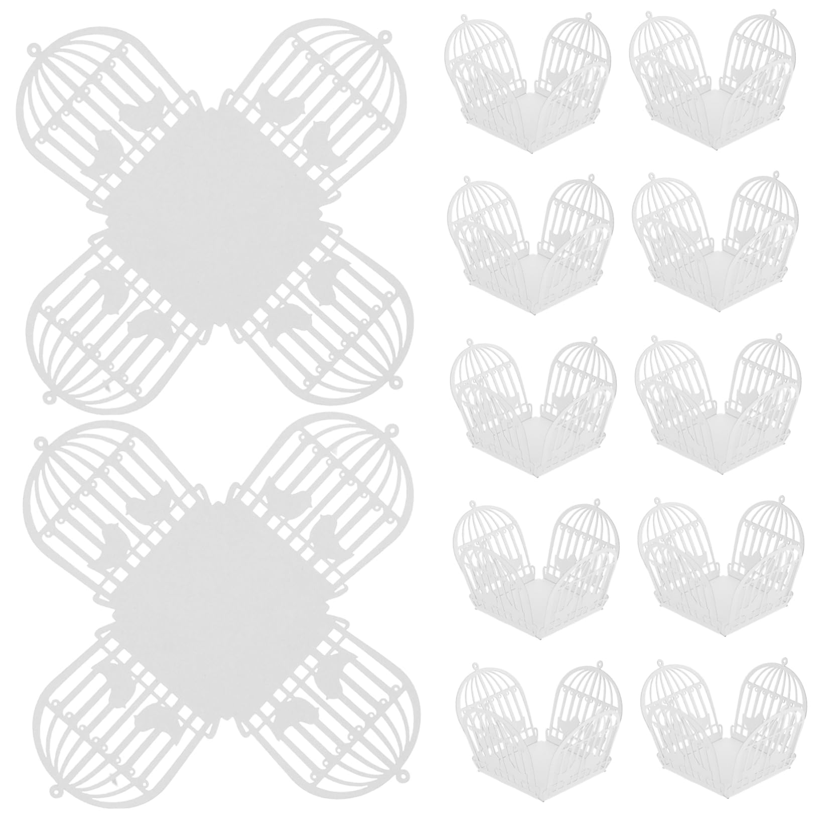 FRCOLOR 250pezzi Scatole Decorativa Per Cioccolatini Con Design Cesta Vuota Confezione Elegante Per Feste e Matrimonio Per Dolci e Caramelle