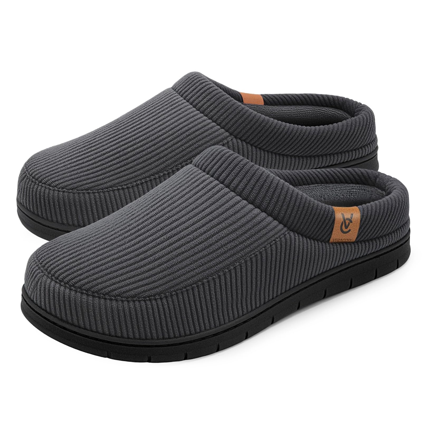 Men's Moccasin Slippers Comfy Soft Durable Slip-on Indoor Memory Foam House Shoes